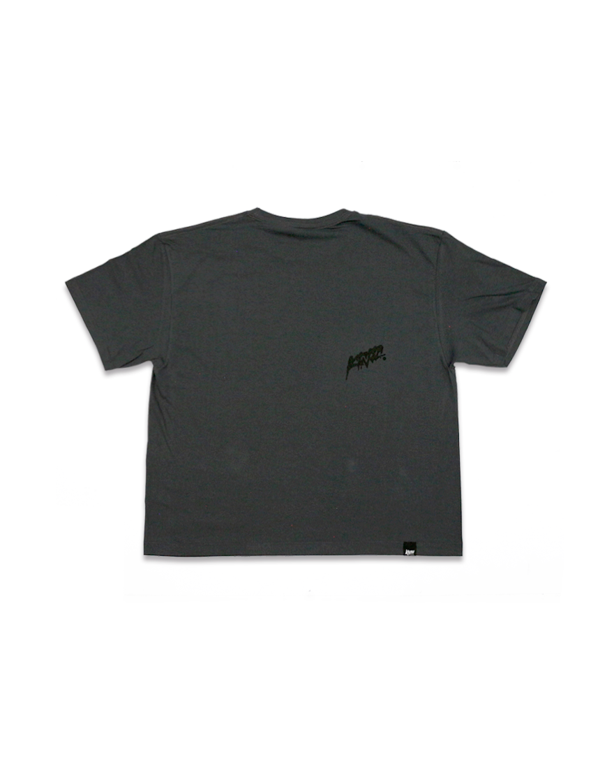 Playera Boxy Fit Grunge Gris