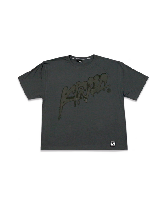 Playera Boxy Fit Grunge Gris