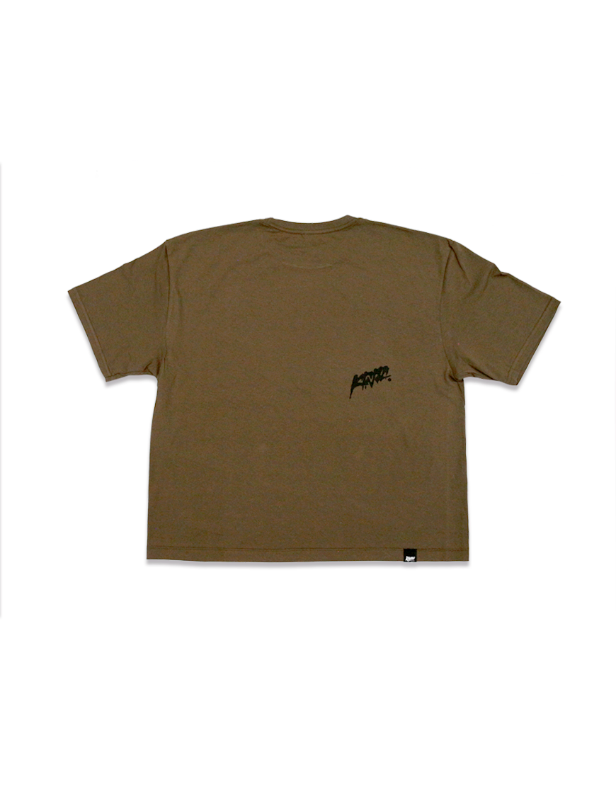 Playera Boxy Fit Grunge Verde