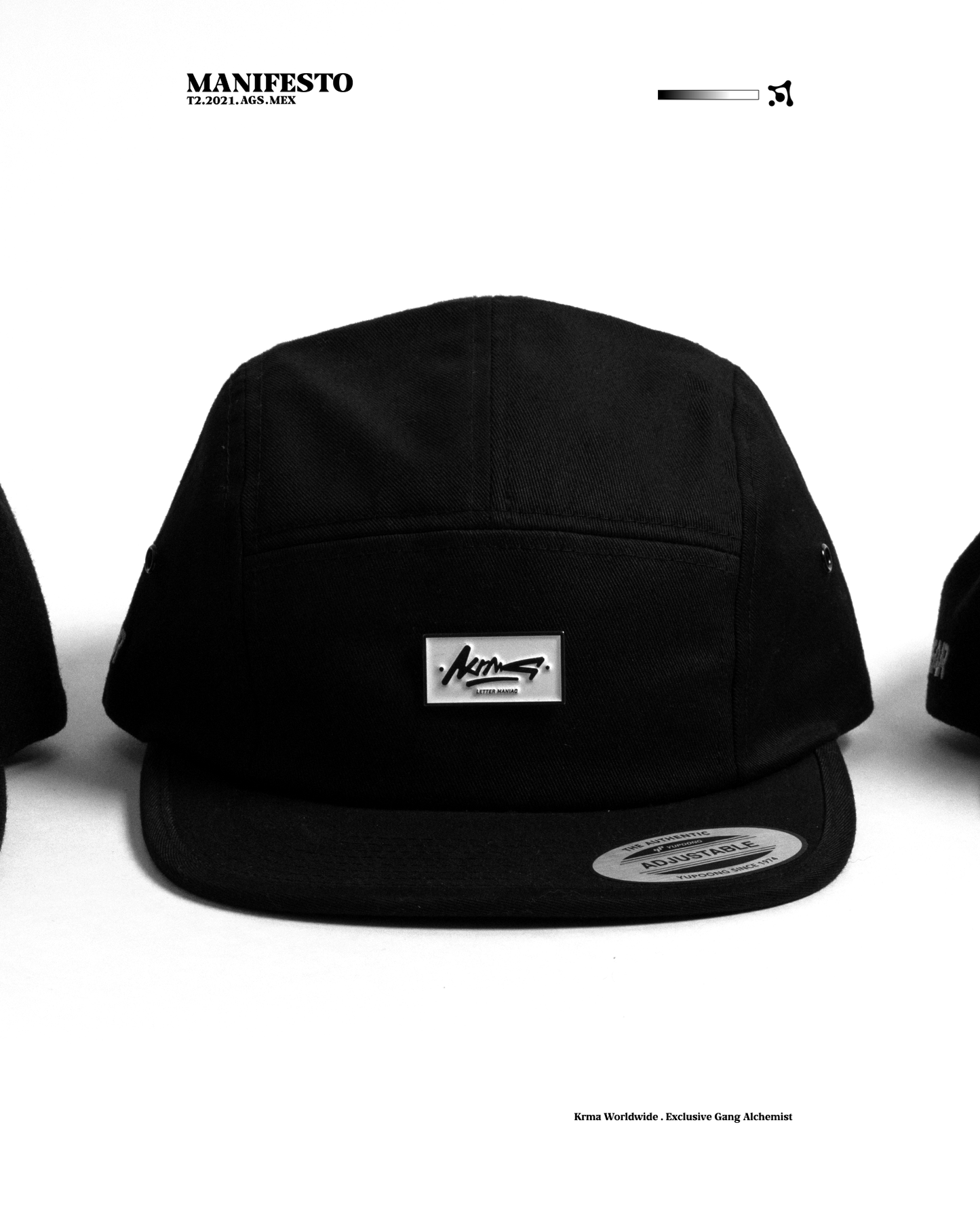 Letter Maniac 5 panel hat